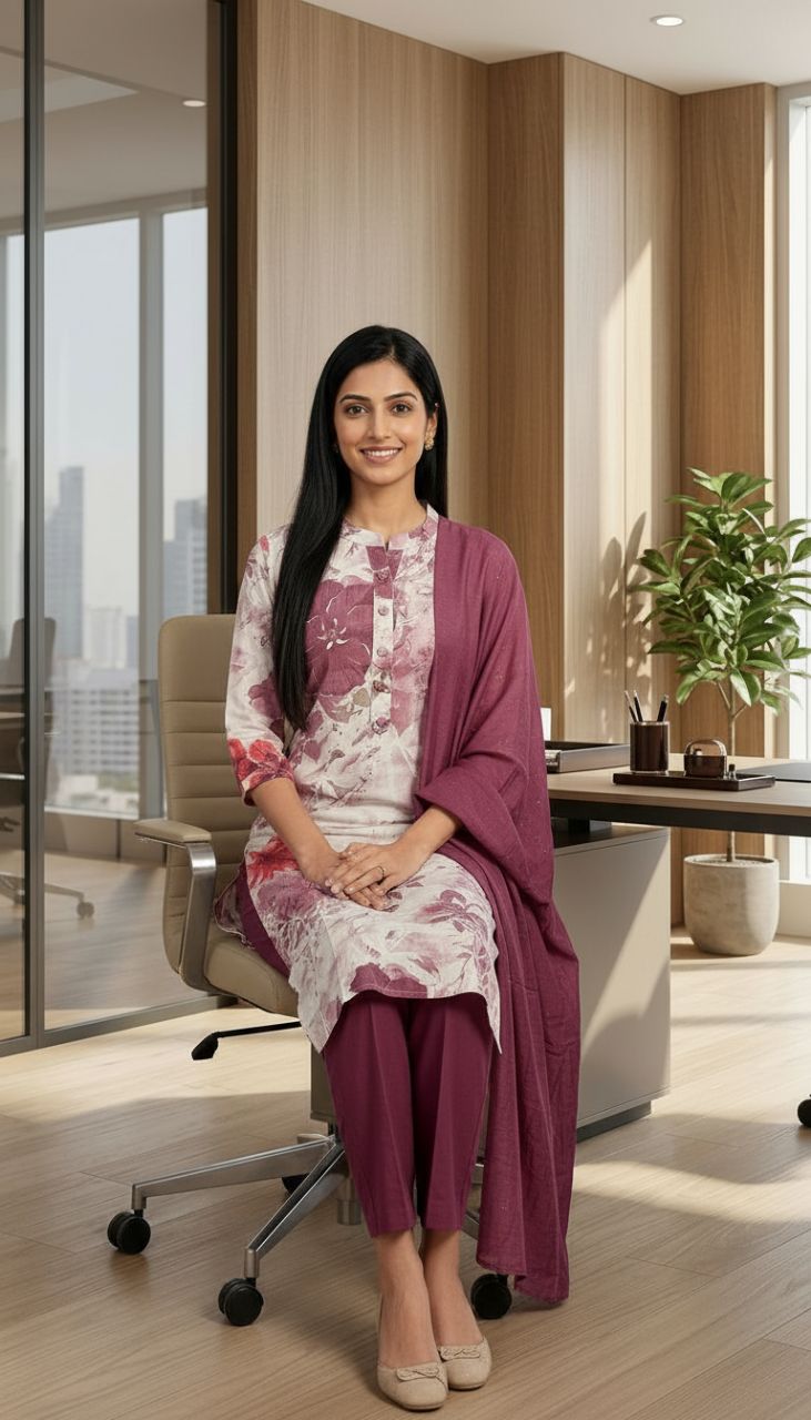 Floral Kurta Set 012 view 2