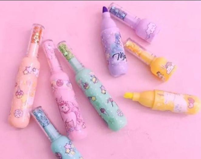 Bottle Shape Highlighter Unicorn Print view 2