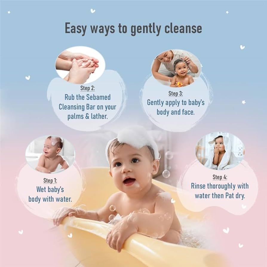 Sebamed Baby Cleansing Bar 100g|Ph 5.5 | With Panthenol|No tears & Soap Free bar| For Delicate skin view 4