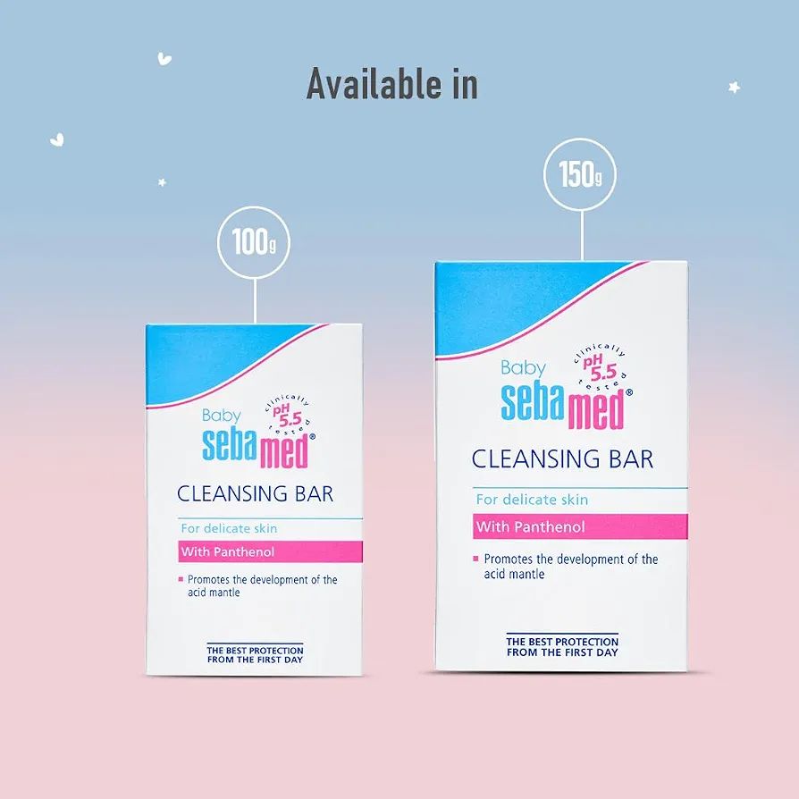 Sebamed Baby Cleansing Bar 150g|Ph 5.5 | With Panthenol|No tears & Soap Free bar| For Delicate skin view 6