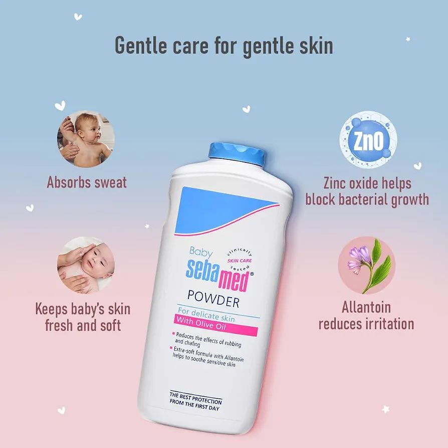 Sebamed Baby Powder| Olive Oil, Allantoin|400 gm view 2