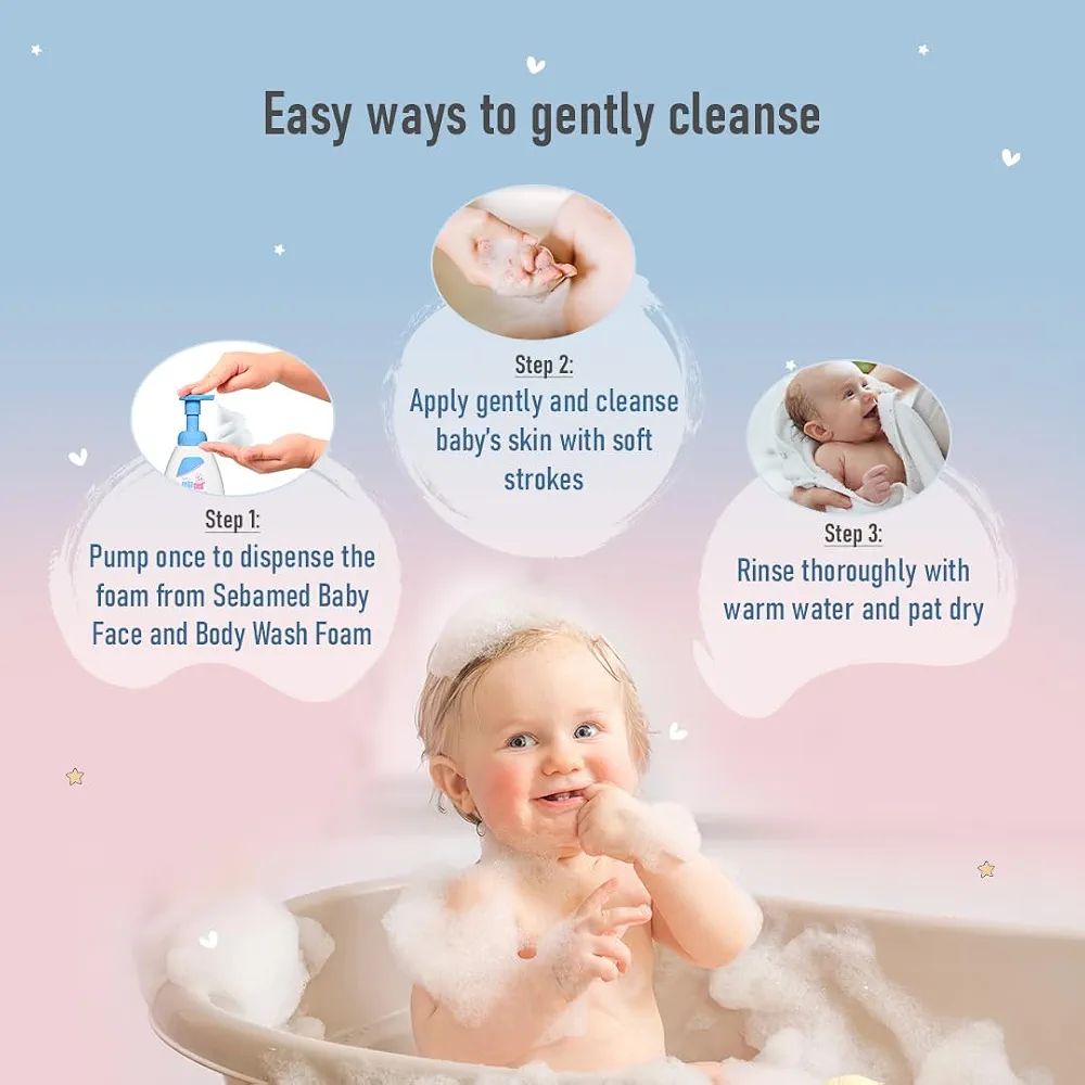 Sebamed Baby Face & Body Wash Foam|pH 5.5|Ideal for face & body cleansing|400 ml view 3