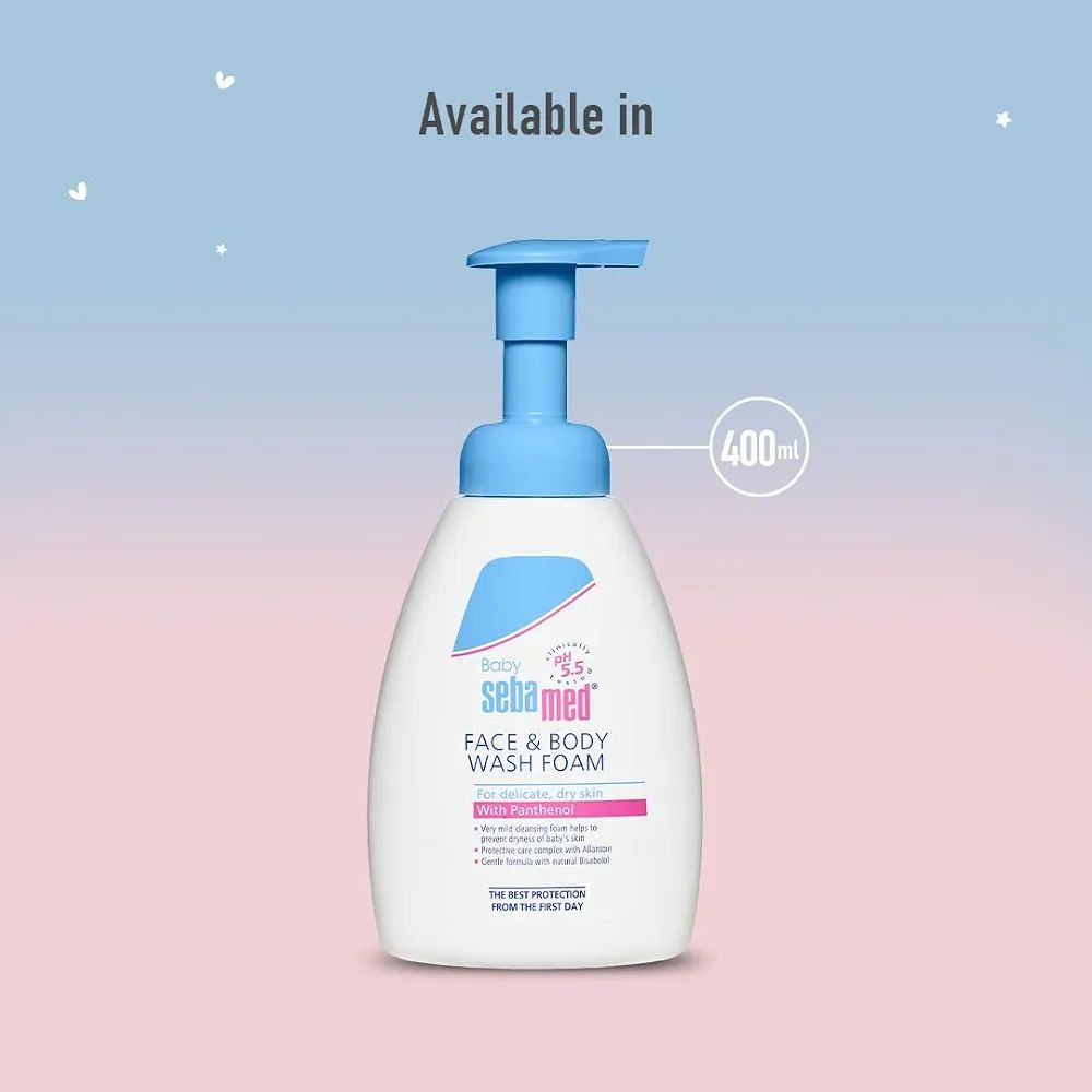 Sebamed Baby Face & Body Wash Foam|pH 5.5|Ideal for face & body cleansing|400 ml view 4