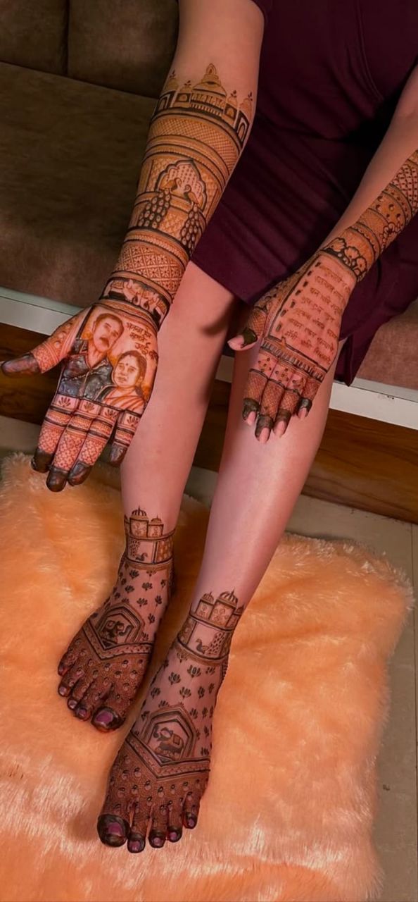 Traditional Henna Mehndi Design view 2