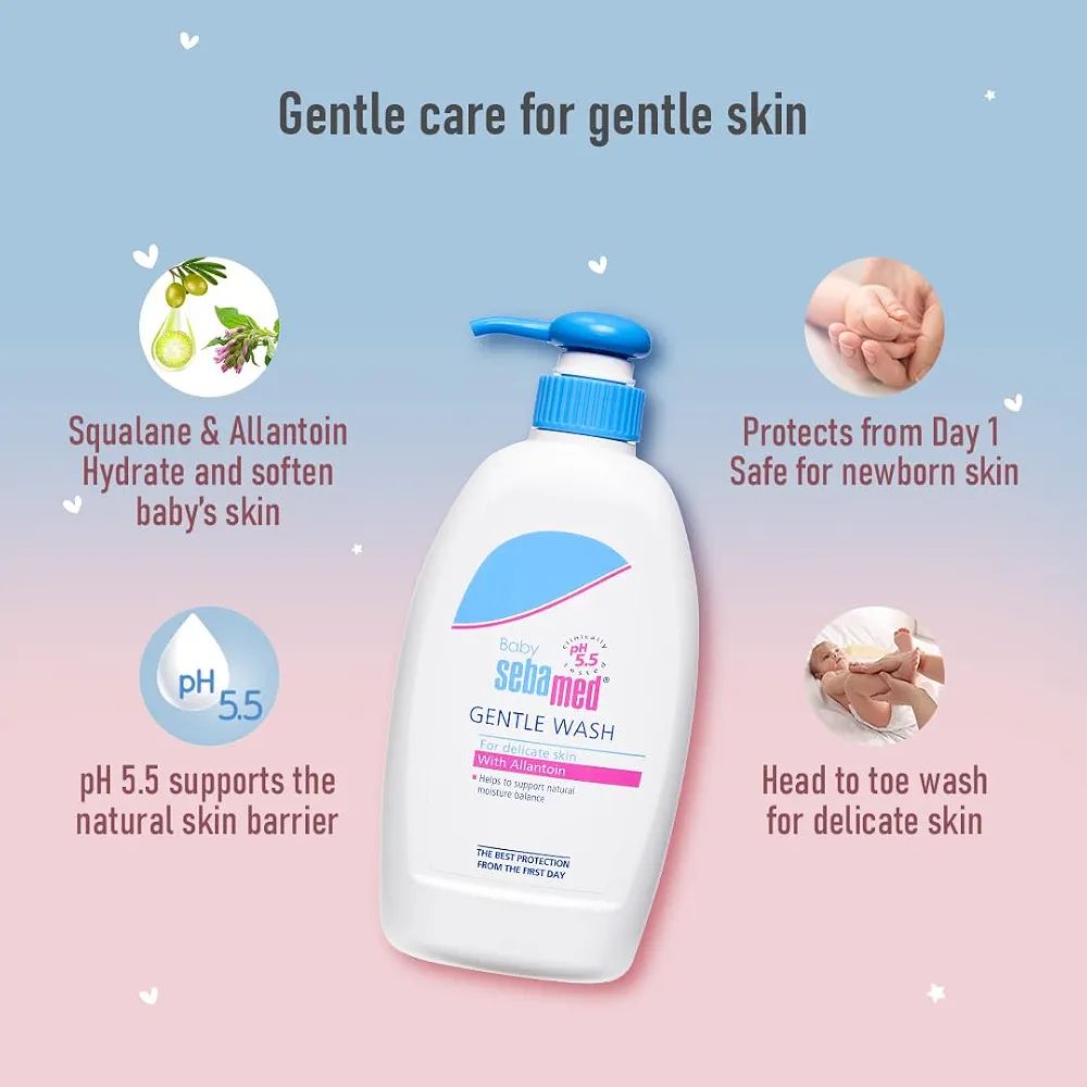 Sebamed Baby Gentle Wash|pH 5.5|Baby Body Wash|Soap Free|Tear Free|400 ml view 2