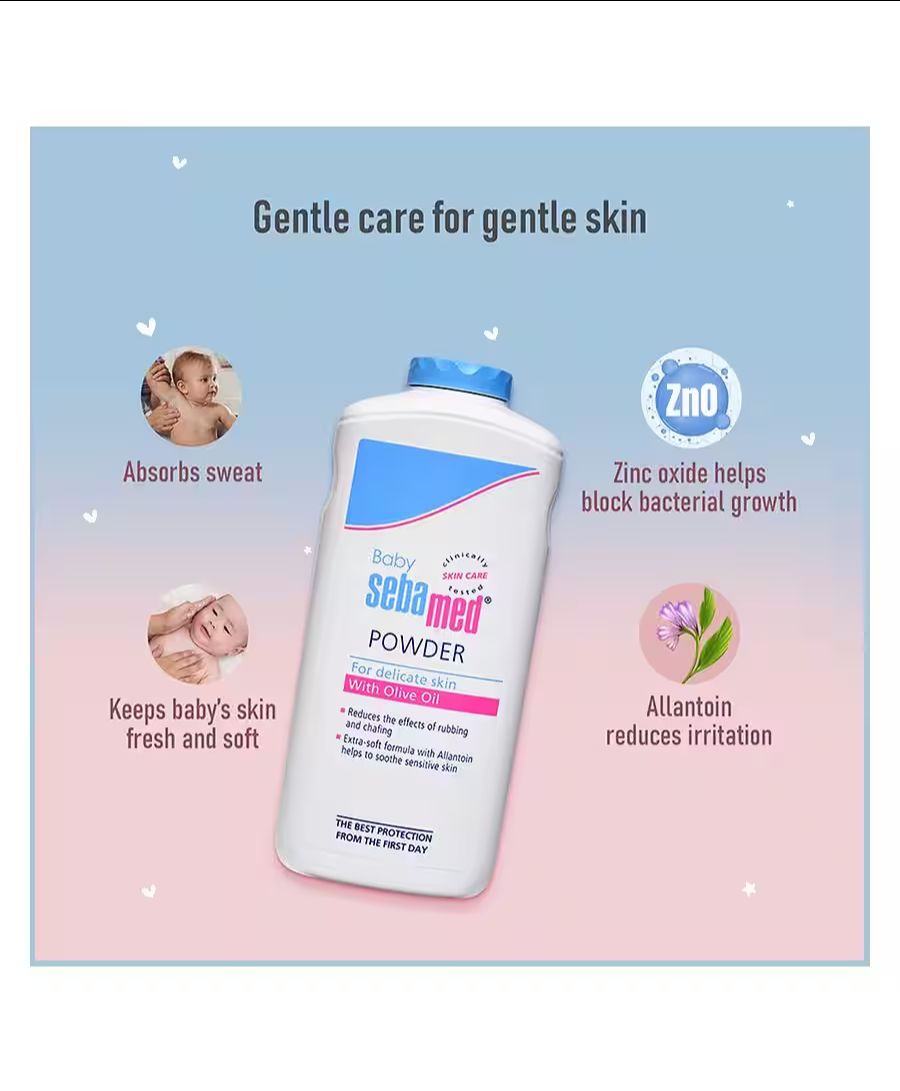 Sebamed Baby Powder| Olive Oil, Allantoin|200 gm view 2