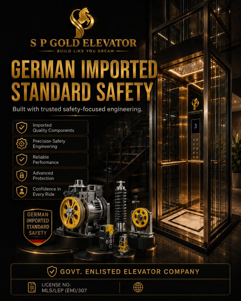 German Imported Safety Elevator