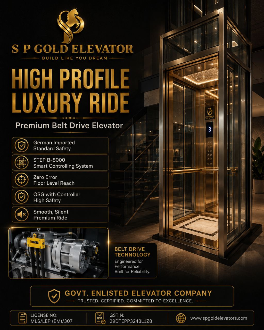 High Profile Luxury Ride Elevator