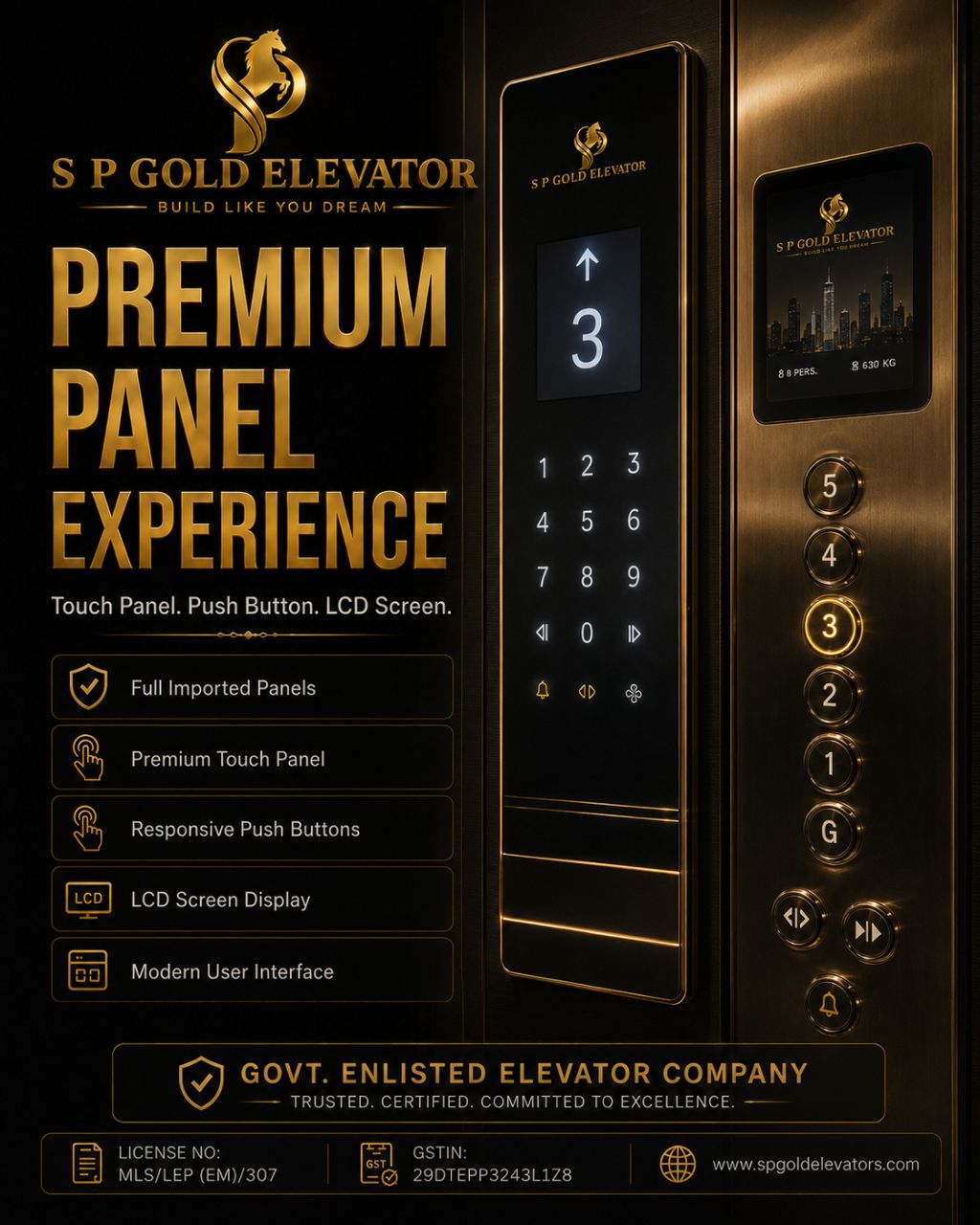 Premium Elevator Control Panel