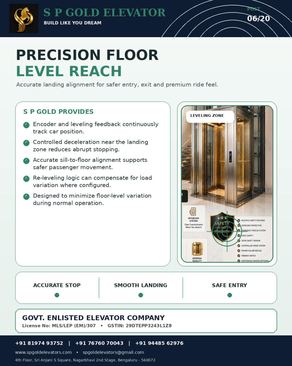Precision Floor Level Reach Elevator