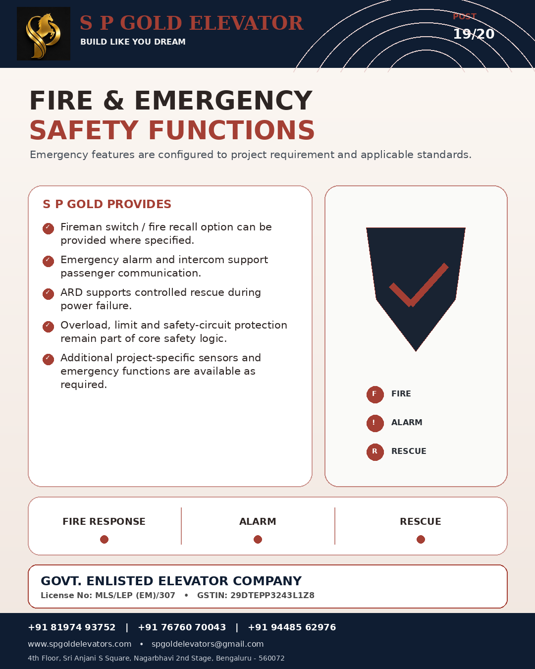 Fire and Emergency Safety Functions