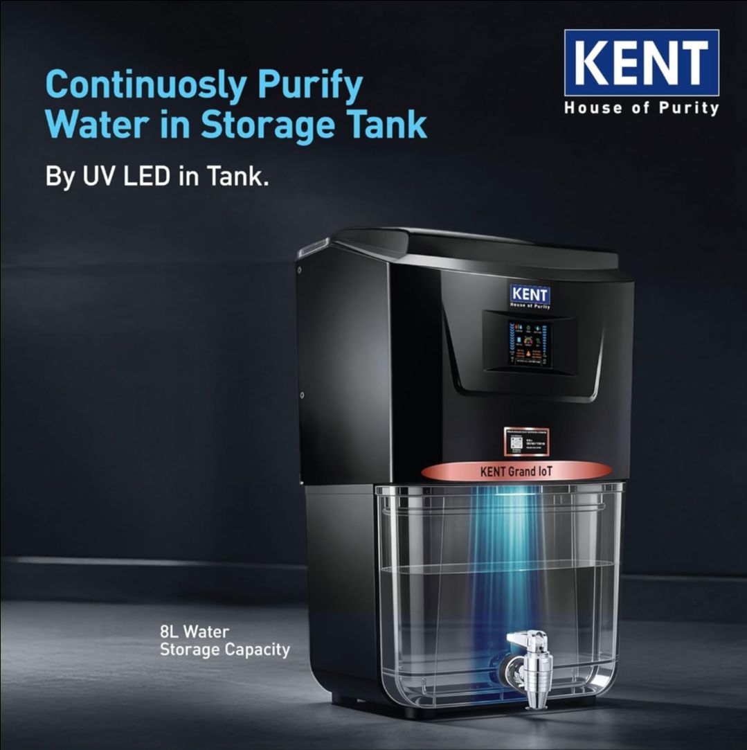 KENT Grand IoT Ro Water Purifier RO+UV+UF ALKALINE +Copper +TDS Control+UV In Tank With Advanced Iot Intelligence view 2
