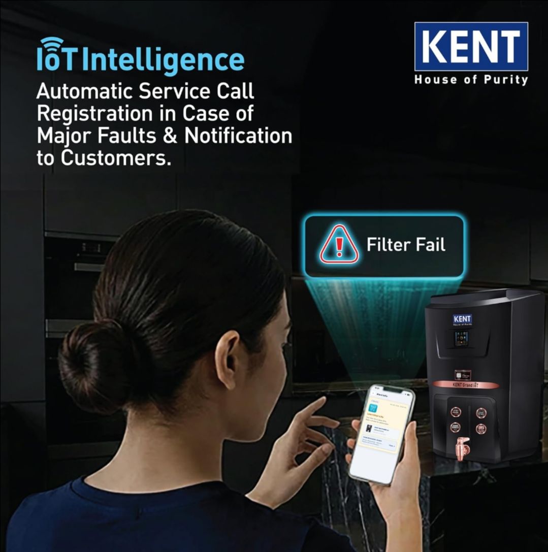 KENT Grand IoT Ro Water Purifier RO+UV+UF ALKALINE +Copper +TDS Control+UV In Tank With Advanced Iot Intelligence view 3