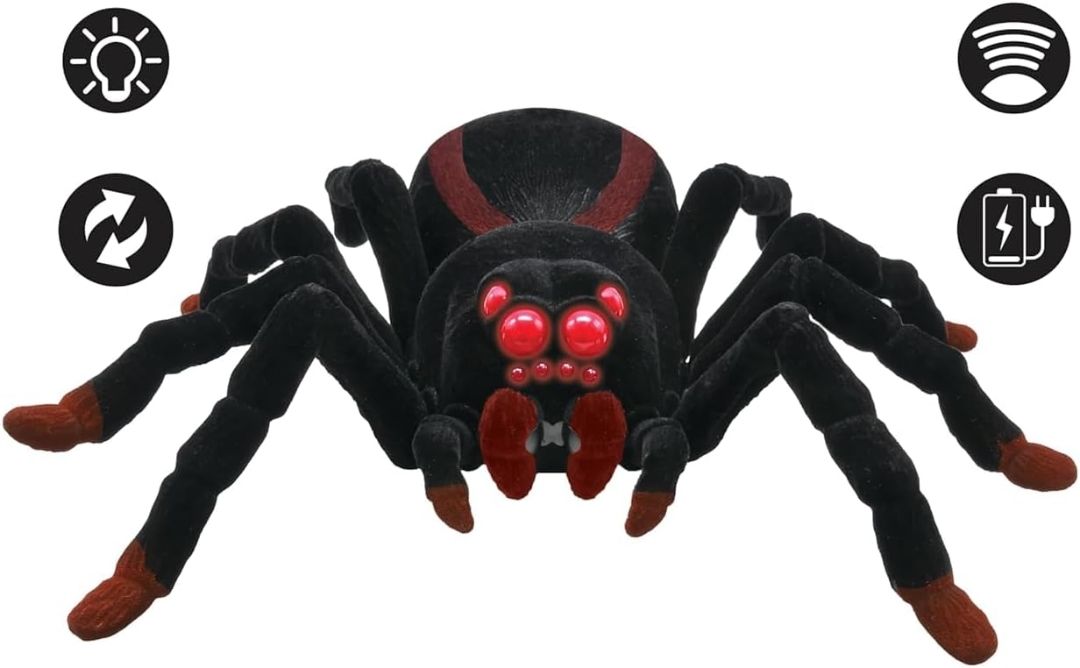 Realistic Remote Controlled Tarantula/Spider, 8 Hairy Legs, 2 mandibles, Light Effects in The Eyes, Remote Control Included, SPIDER01 view 4