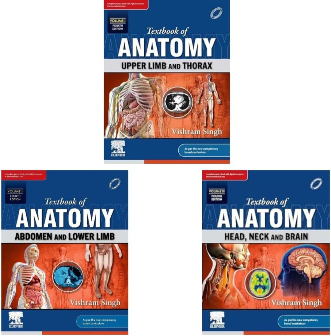 Textbook of Anatomy by Vishram Singh 3 Vol. Set 4e