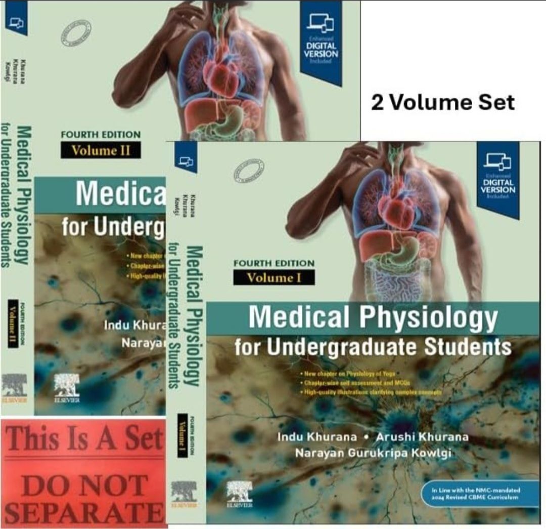 Medical Physiology for Undergraduate Students By Indu Khurana 2 Vol. Set 4e