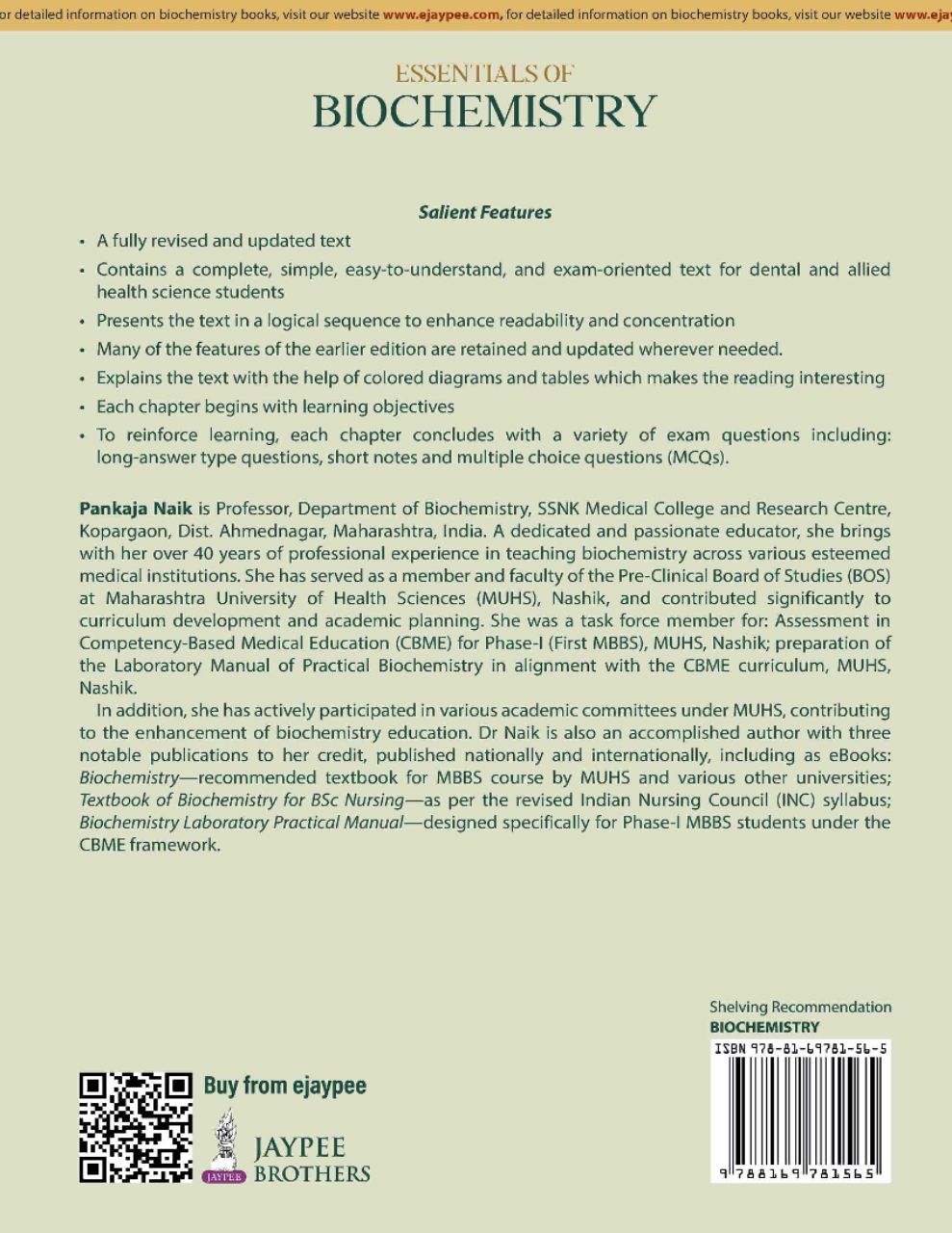 Essentials of Biochemistry By Pankaja Naik 4/e view 2