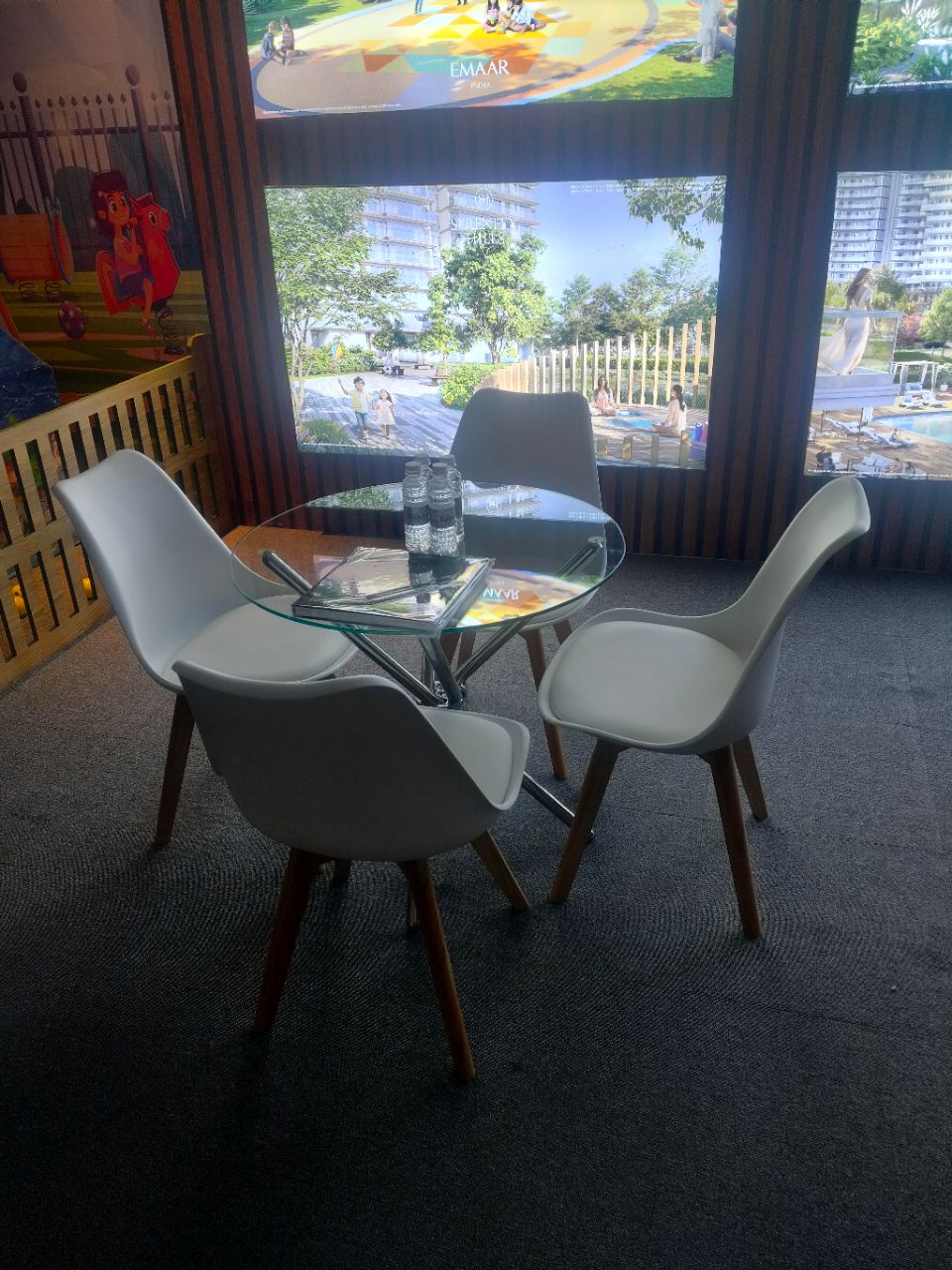 Modern White Dining Set view 2