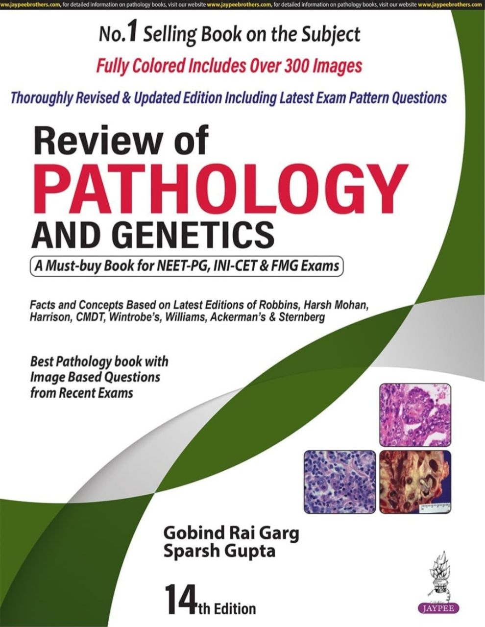 Review of Pathology and Genetics By Gobind Rai Garg, Sparsh Gupta 14/e