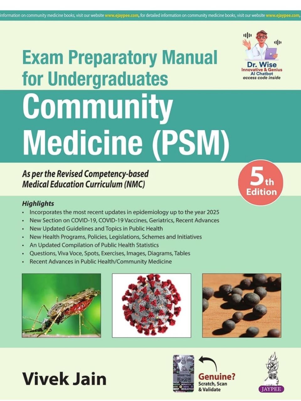 Exam Preparatory Manual for Community Medicine (PSM) by Vivek Jain 5th Edition