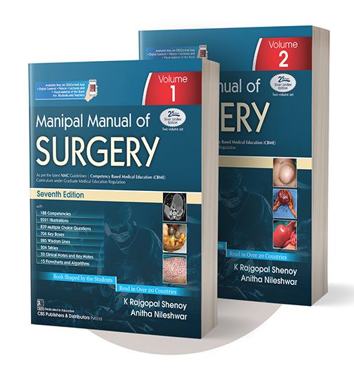 Manipal Manual of Surgery 2 Vol Set Seventh Edition