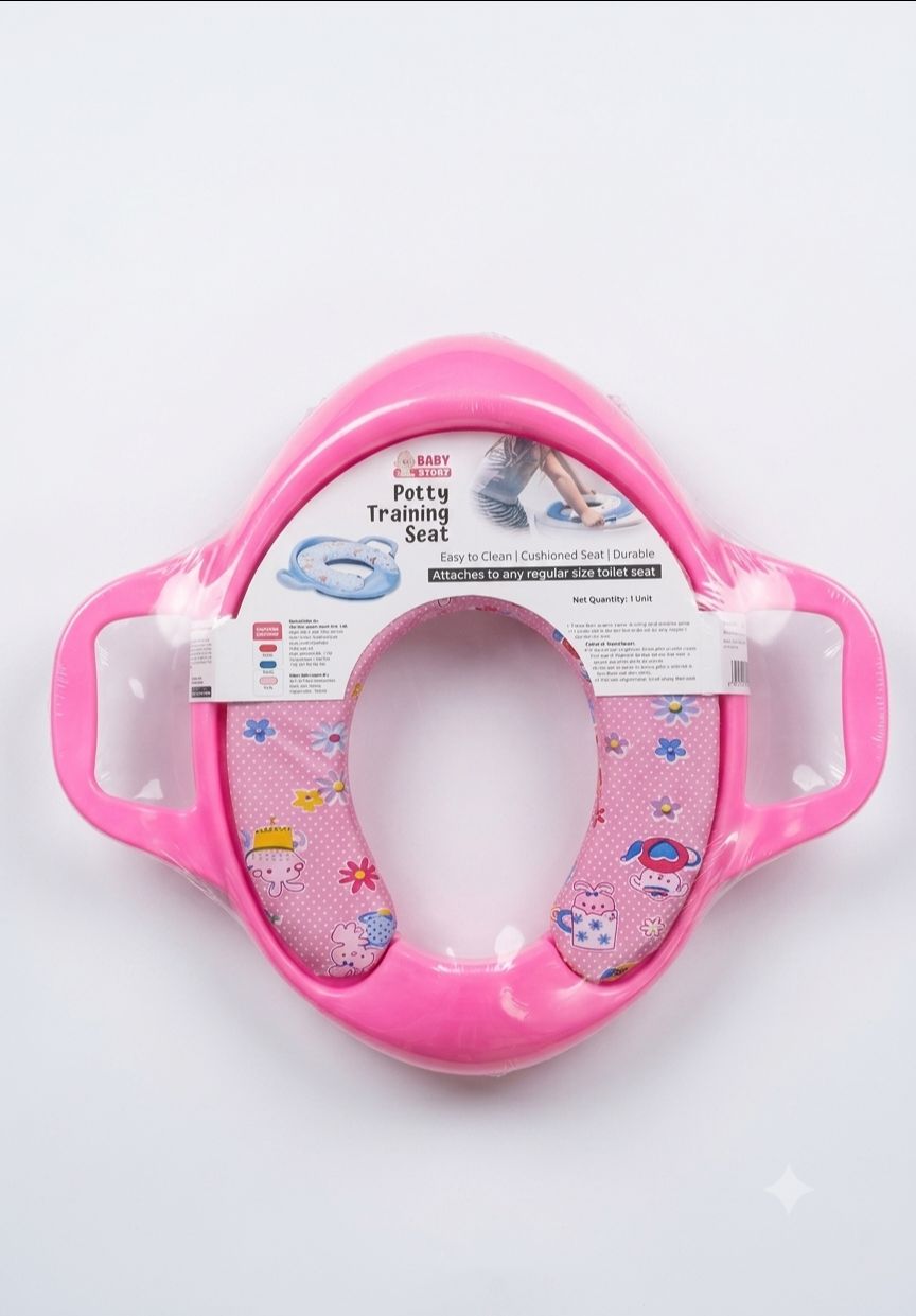 Braintastic Baby Potty Training Seat with Handle & Soft Cushion, Non-slip Toddler Toilet Trainer Seat for Boys & Girls, Comfortable & Safe Potty Seat for Kids (9+ Months) (pink) view 2