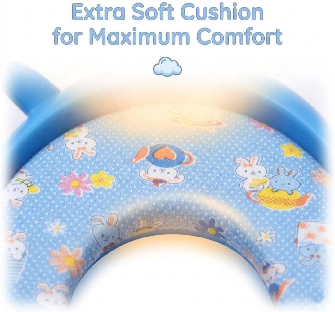 Soft Cushioned Potty Training Seat for Kids | Comfortable Padded Toilet Seat with Handles & Splash Guard | Portable, Non-Slip, Easy-to-Clean Potty Chair for Boys & Girls view 5