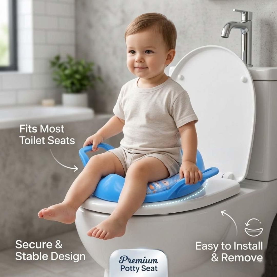 Soft Cushioned Potty Training Seat for Kids | Comfortable Padded Toilet Seat with Handles & Splash Guard | Portable, Non-Slip, Easy-to-Clean Potty Chair for Boys & Girls view 6