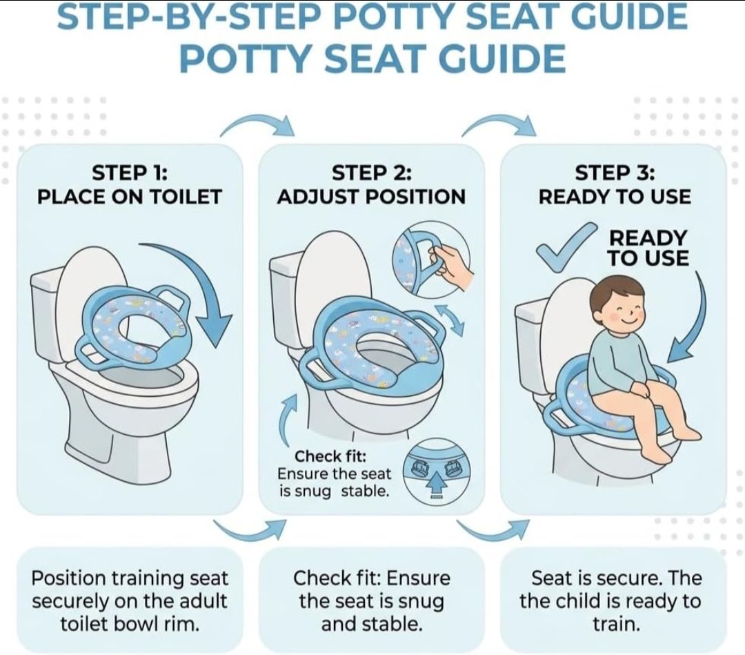 Cushioned Potty Training Seat for Kids | Comfortable Non-Slip Toddler Toilet Seat with Sturdy Handles | Child-Safe, BPA-Free, Easy to Clean | Fits Most Standard Toilets | Travel-Friendly | Red view 5