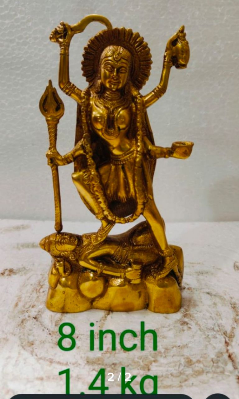 Brass Durga Devi Statue view 2