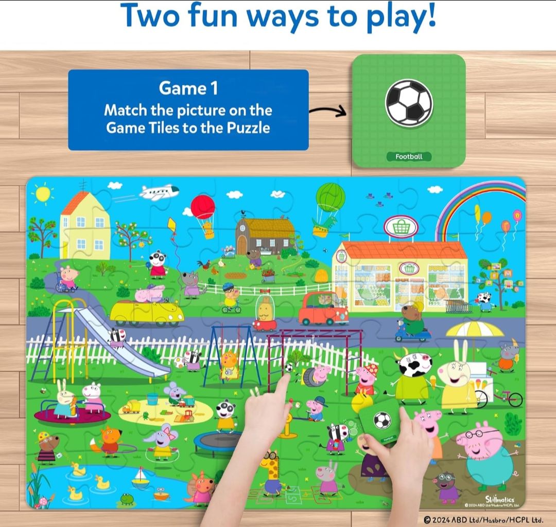 Skillmatics Piece & Play Peppa Pig - Floor Jigsaw Puzzle & Game
Sturdy Jumbo Puzzle Pieces, Educational Toy for Toddlers, Gifts for Boys & Girls Ages 3, 4, 5, 6, 7 (48 Pieces, 2 x 3 feet). view 4