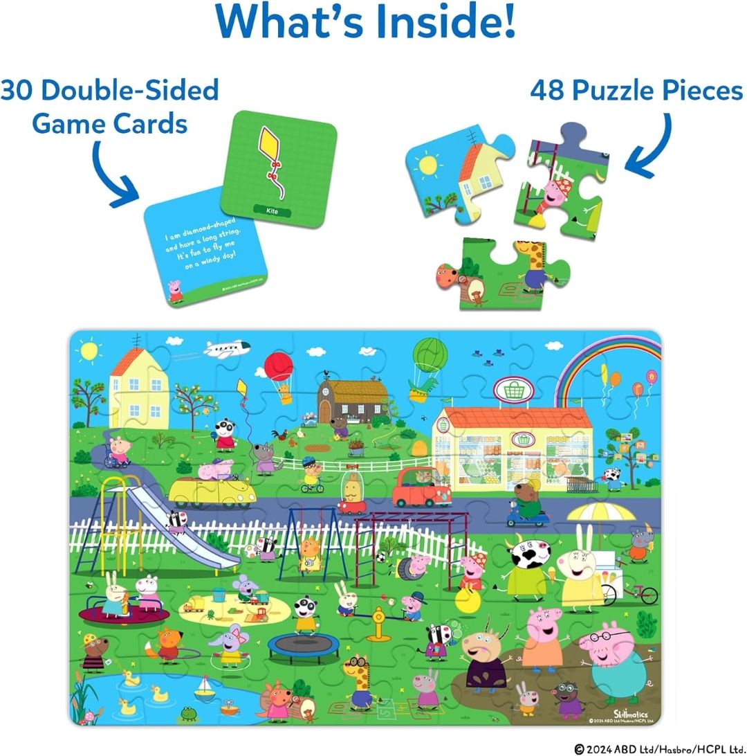 Skillmatics Piece & Play Peppa Pig - Floor Jigsaw Puzzle & Game
Sturdy Jumbo Puzzle Pieces, Educational Toy for Toddlers, Gifts for Boys & Girls Ages 3, 4, 5, 6, 7 (48 Pieces, 2 x 3 feet). view 2