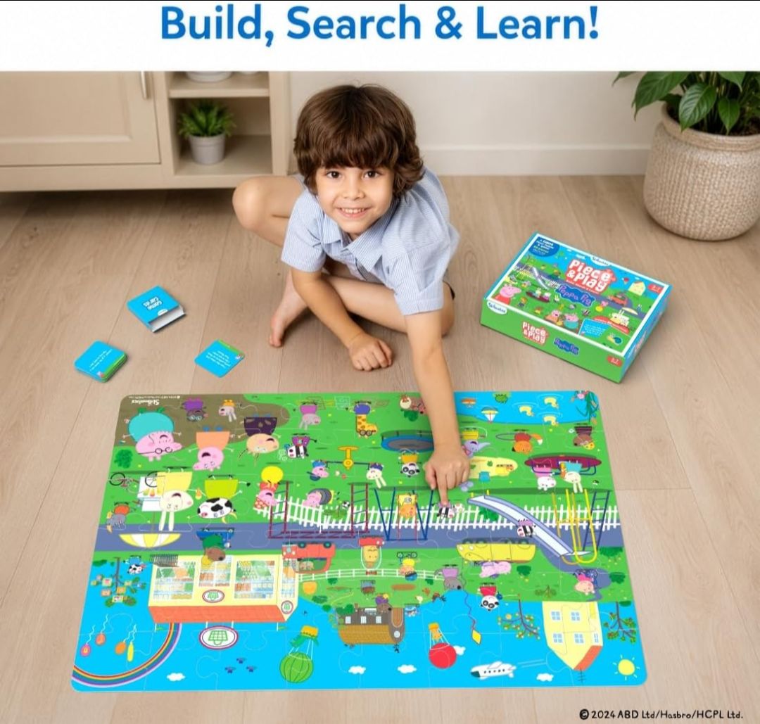 Skillmatics Piece & Play Peppa Pig - Floor Jigsaw Puzzle & Game
Sturdy Jumbo Puzzle Pieces, Educational Toy for Toddlers, Gifts for Boys & Girls Ages 3, 4, 5, 6, 7 (48 Pieces, 2 x 3 feet). view 8