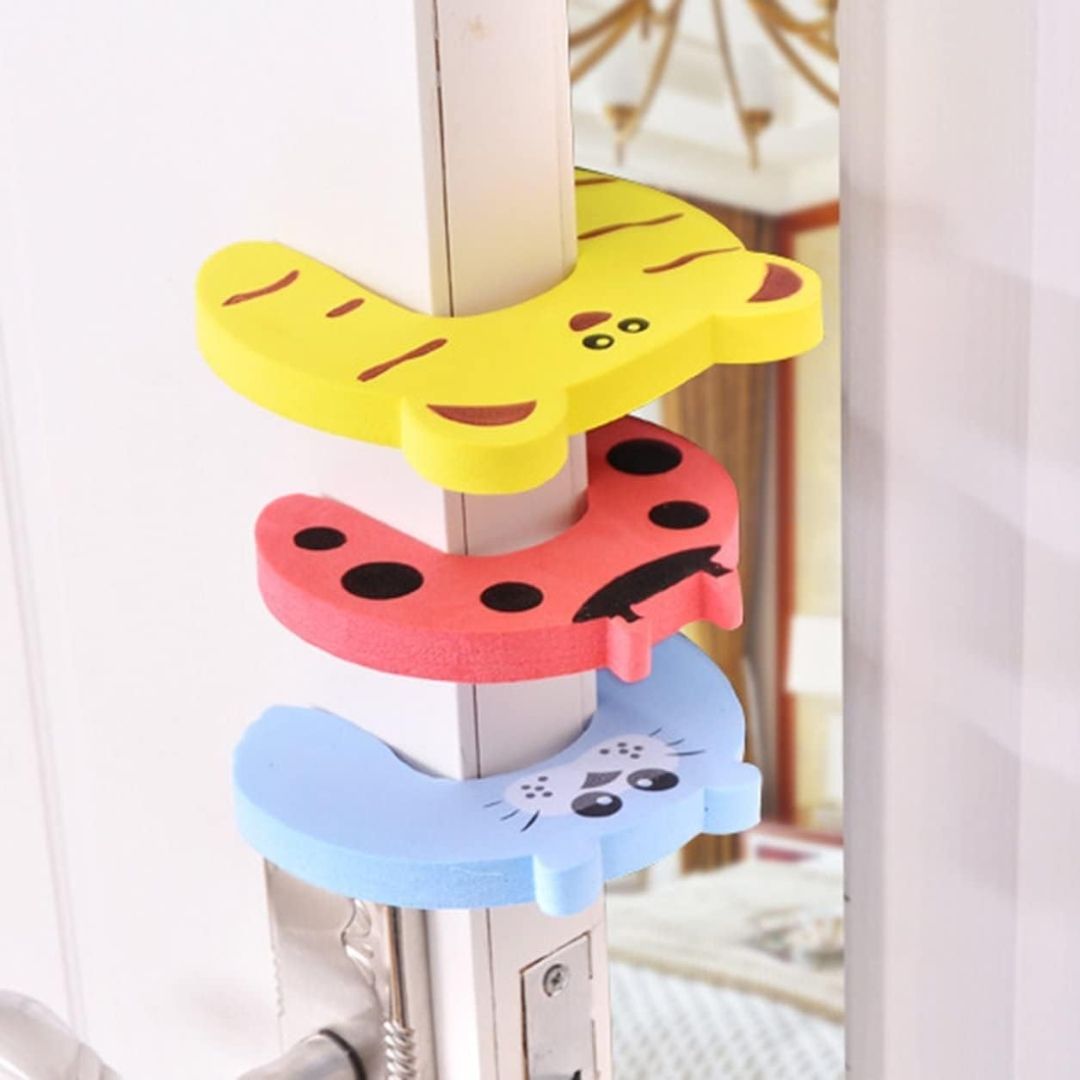 Cartoon Animal Cushion Children Safety Foam Door Stopper Childproof Door Stoppers Curve Shaped Door Stopper (Random, 1) view 2