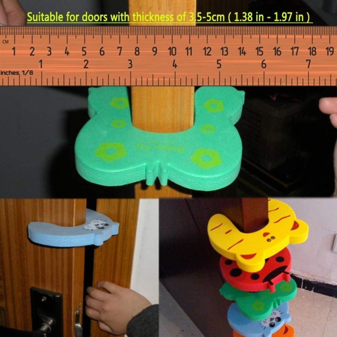 Cartoon Animal Cushion Children Safety Foam Door Stopper Childproof Door Stoppers Curve Shaped Door Stopper (Random, 1) view 3