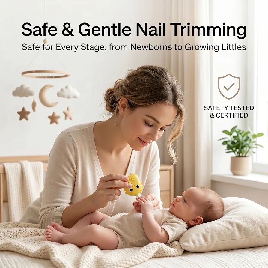 Baby Nail Trimmer, Baby Nail Cutter New Born 0-12 Months with 3 Filer Adjustment Electric Baby Nail Cutter, Safe Grooming/Nail Kit for Infant & Toddler - (Dinosaur Assort) view 2