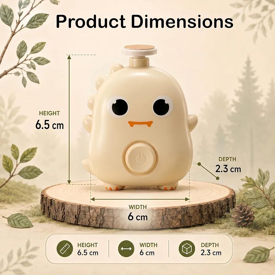 Baby Nail Trimmer, Baby Nail Cutter New Born 0-12 Months with 3 Filer Adjustment Electric Baby Nail Cutter, Safe Grooming/Nail Kit for Infant & Toddler - (Dinosaur Assort) view 4