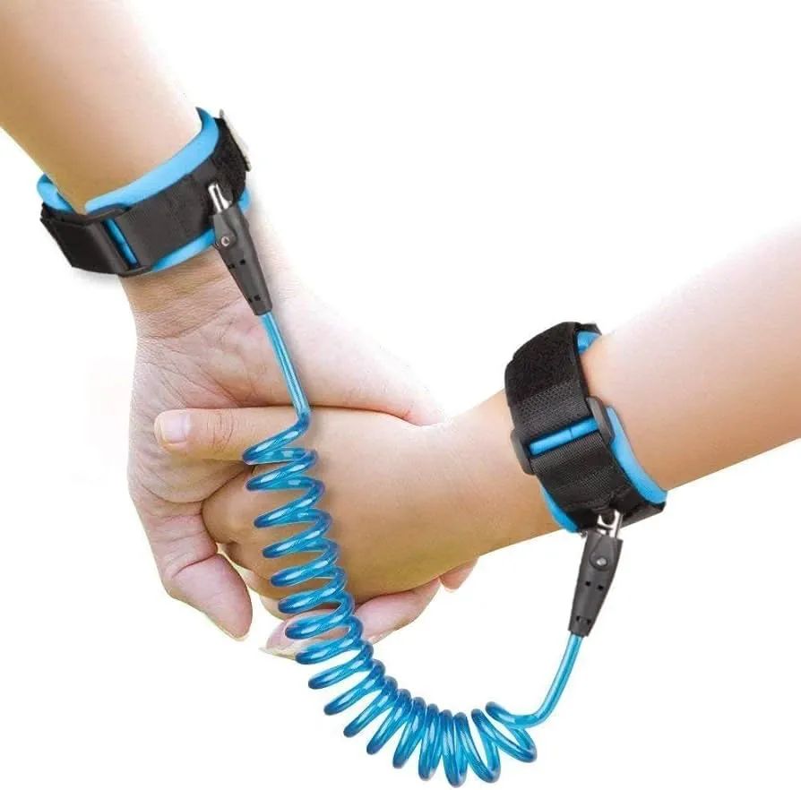 Anti-Lost Wrist Band for Kids | Lock Safety Harness | Soft Adjustable Wrist Strap with Durable Stainless Steel Coil | Baby Walking Leash for Travel, Shopping & Public Places view 3