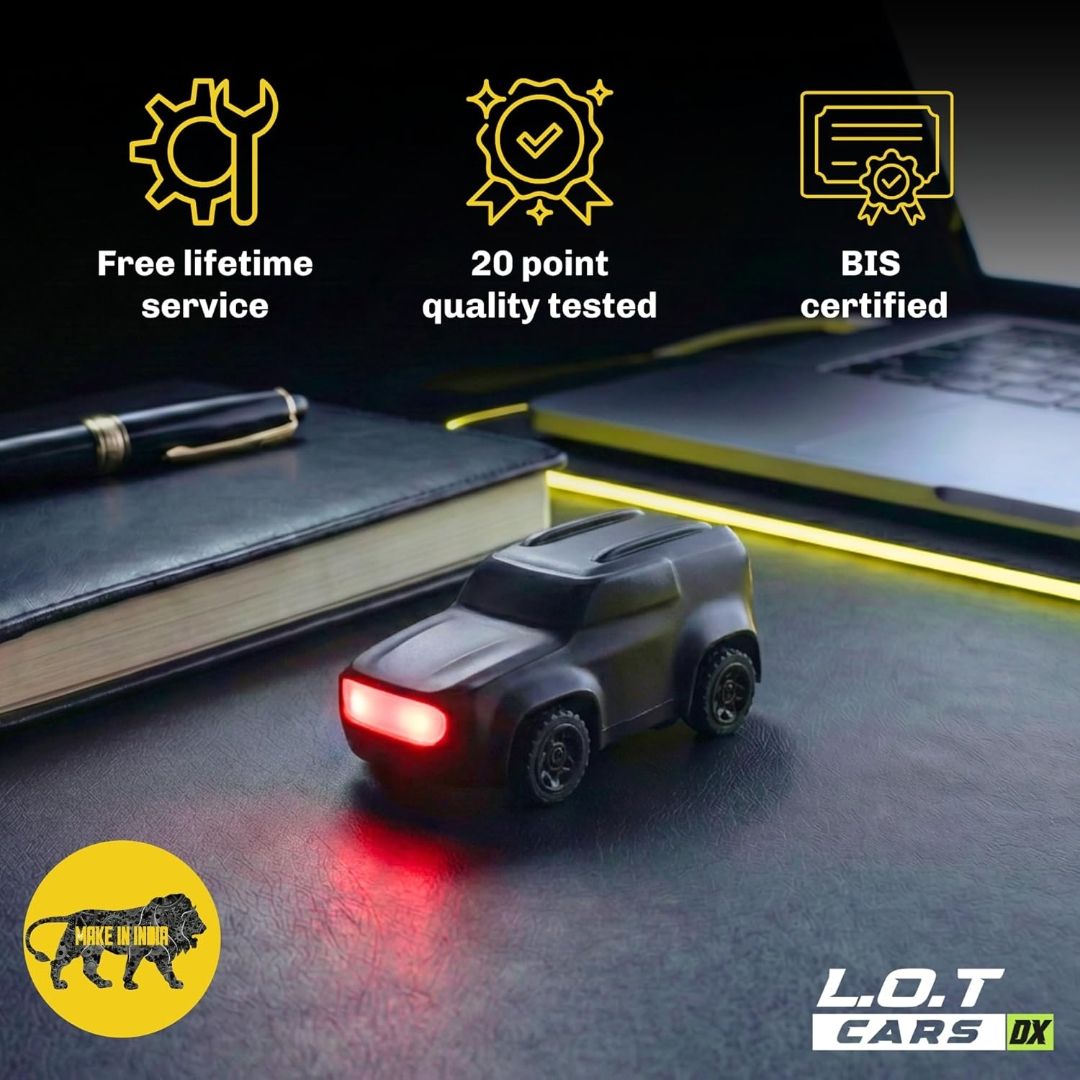 L.O.T Cars Dash Mini Rc Drift Car | 2.4Ghz, 1:64 Scale | RC Car 4x4, RC Drifting, Drift Car Remote Control, Proportional Steering, Dual-Speed Modes & Lights with 100m Remote Range (Black) view 2