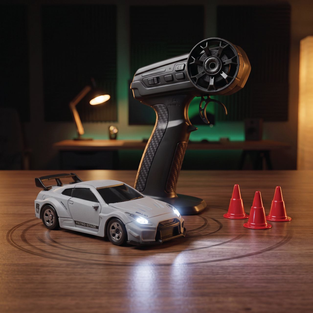 L.O.T Cars Nitro - 1:64 Scale Mini RC Car Nitro Race Grey