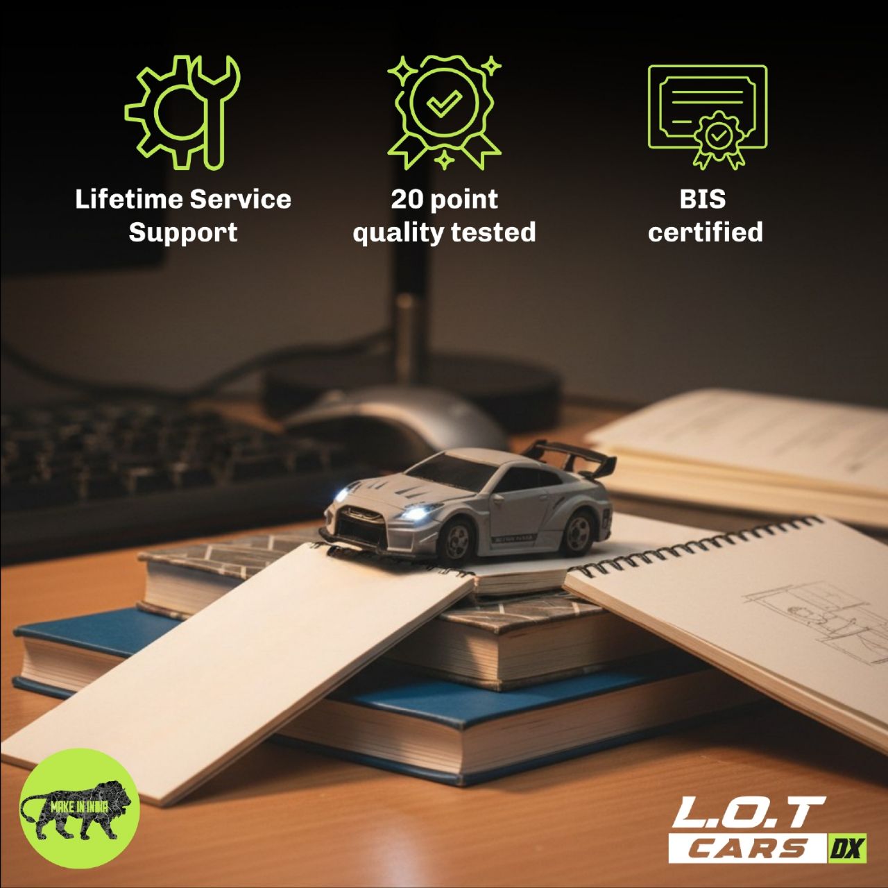 L.O.T Cars Nitro - 1:64 Scale Mini RC Car Nitro Race Grey view 2