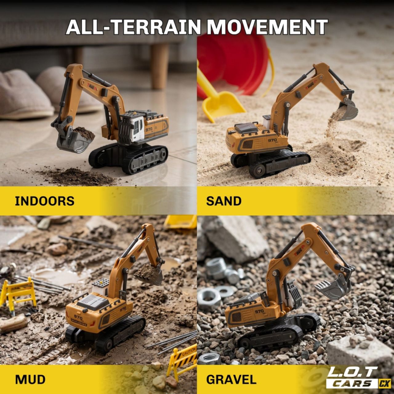 L.O.T Cars Rift - 1:64 Scale Tabletop RC Excavator . view 4