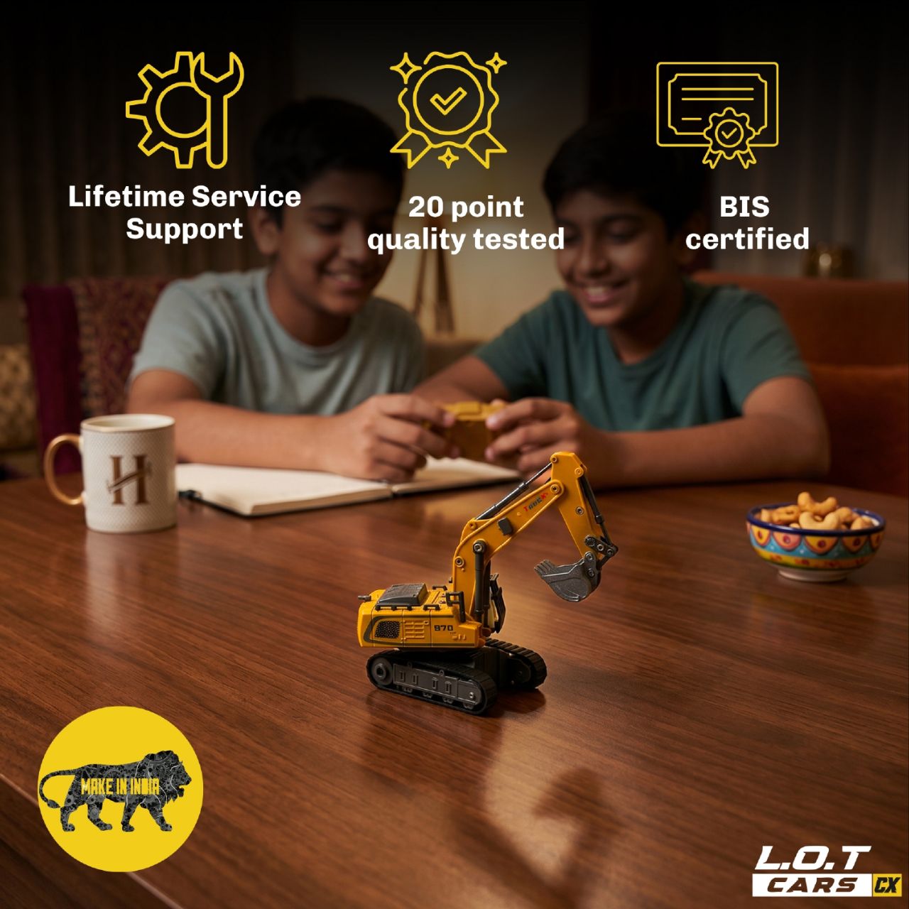 L.O.T Cars Rift - 1:64 Scale Tabletop RC Excavator . view 5