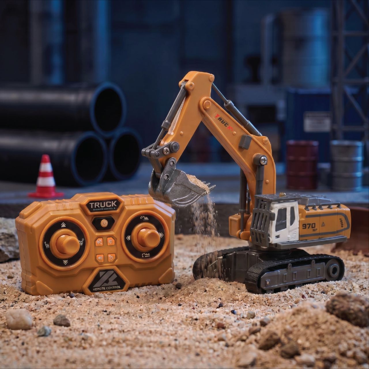 L.O.T Cars Rift - 1:64 Scale Tabletop RC Excavator .