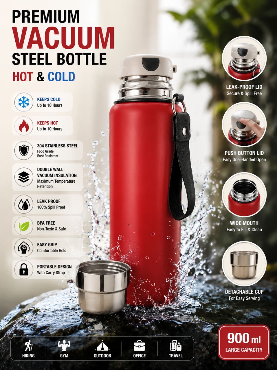 Aditya Cap Vacuum Bottle view 2