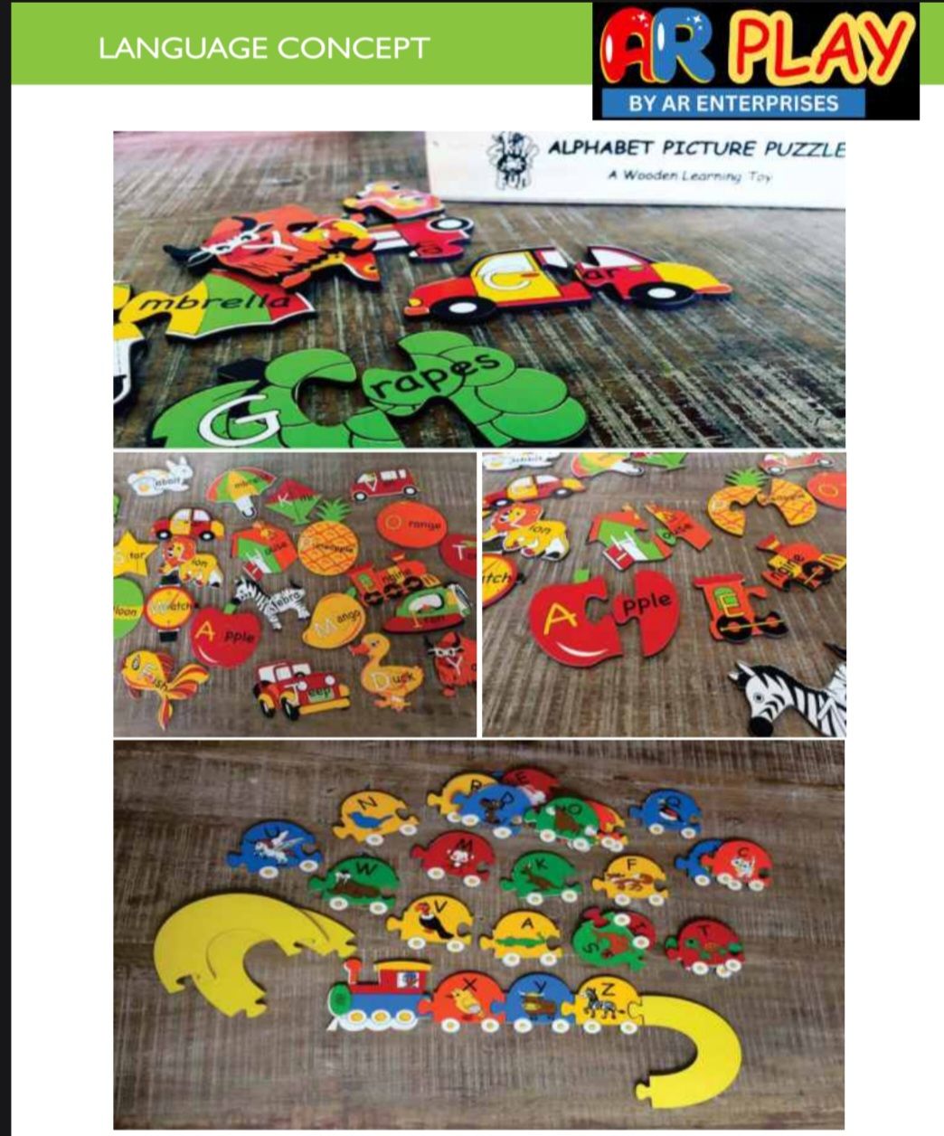 Lower Alphabet Puzzle With Picture view 5