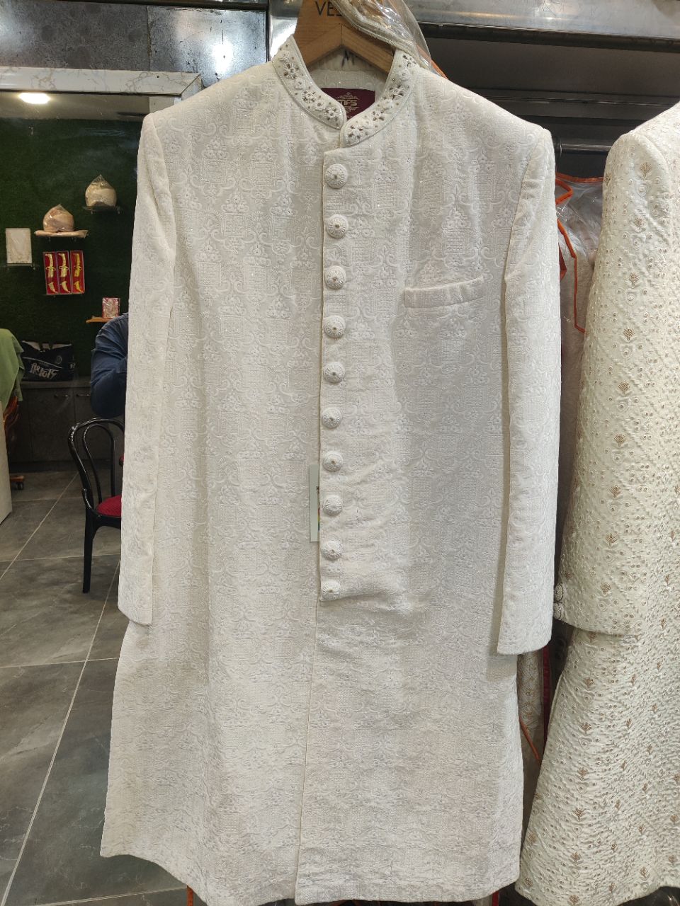 Designer Embroidered Sherwani view 2