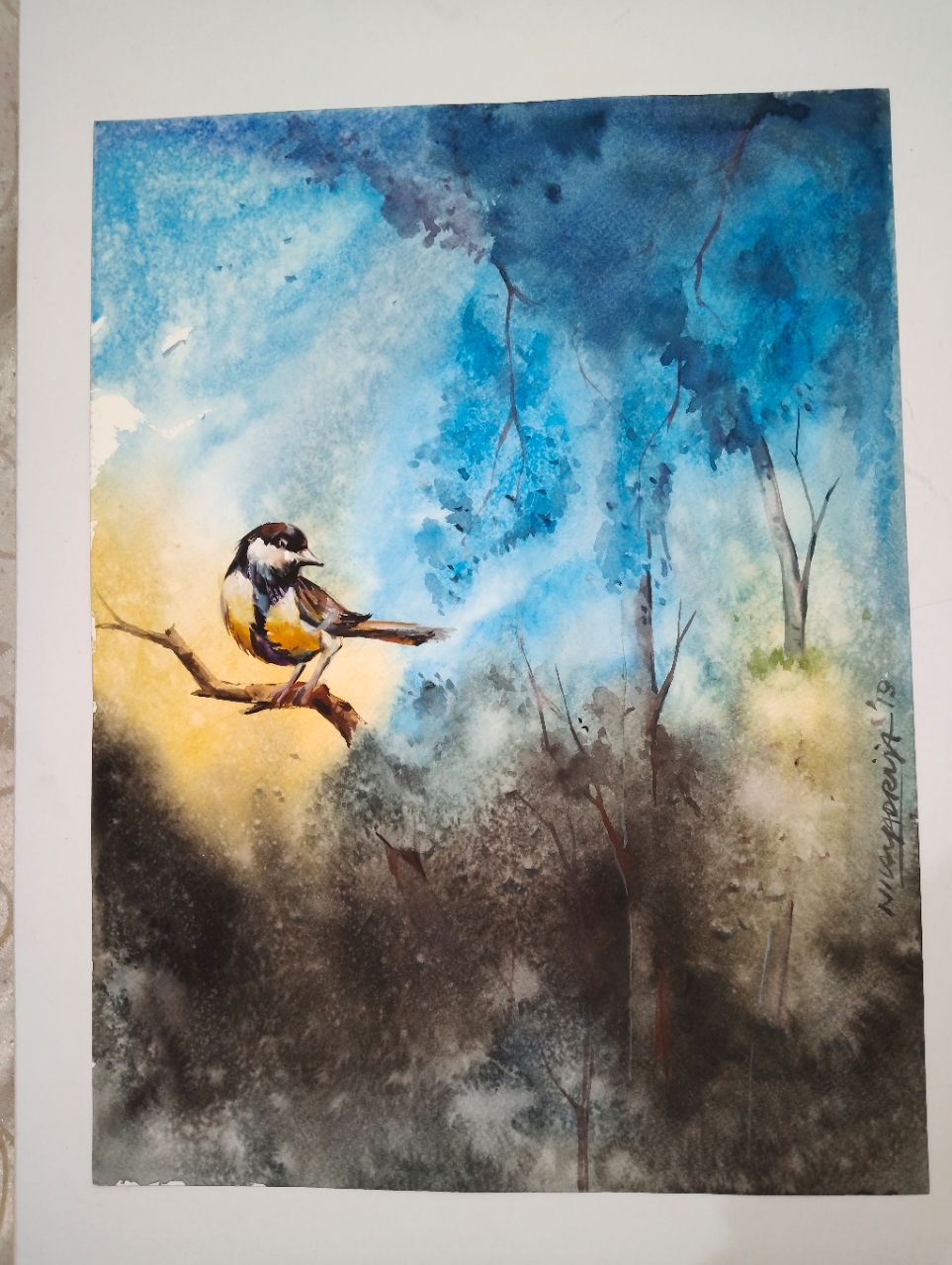Watercolor Bird Painting