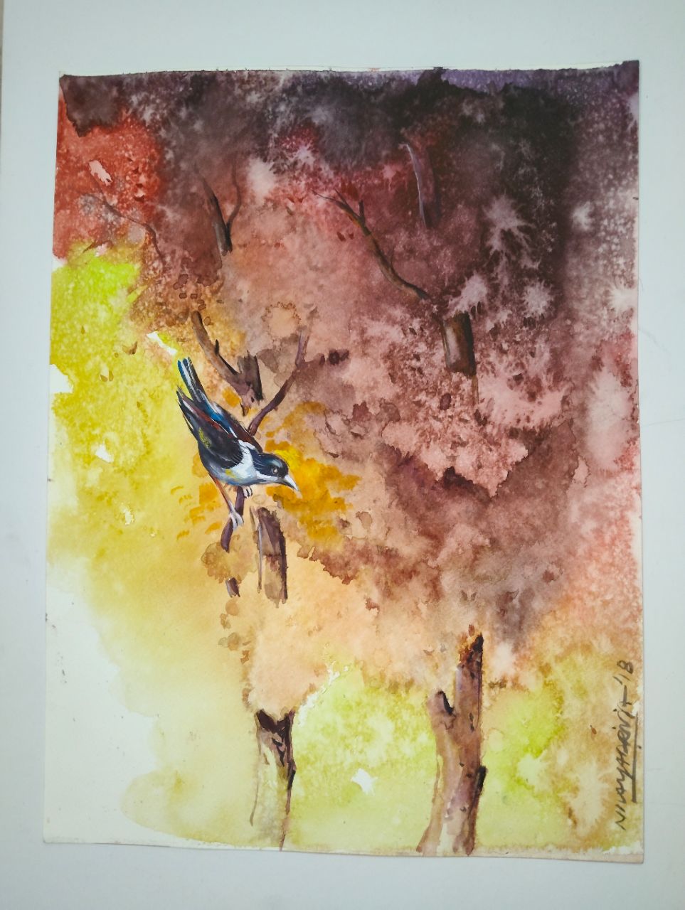 Watercolor Bird Artwork