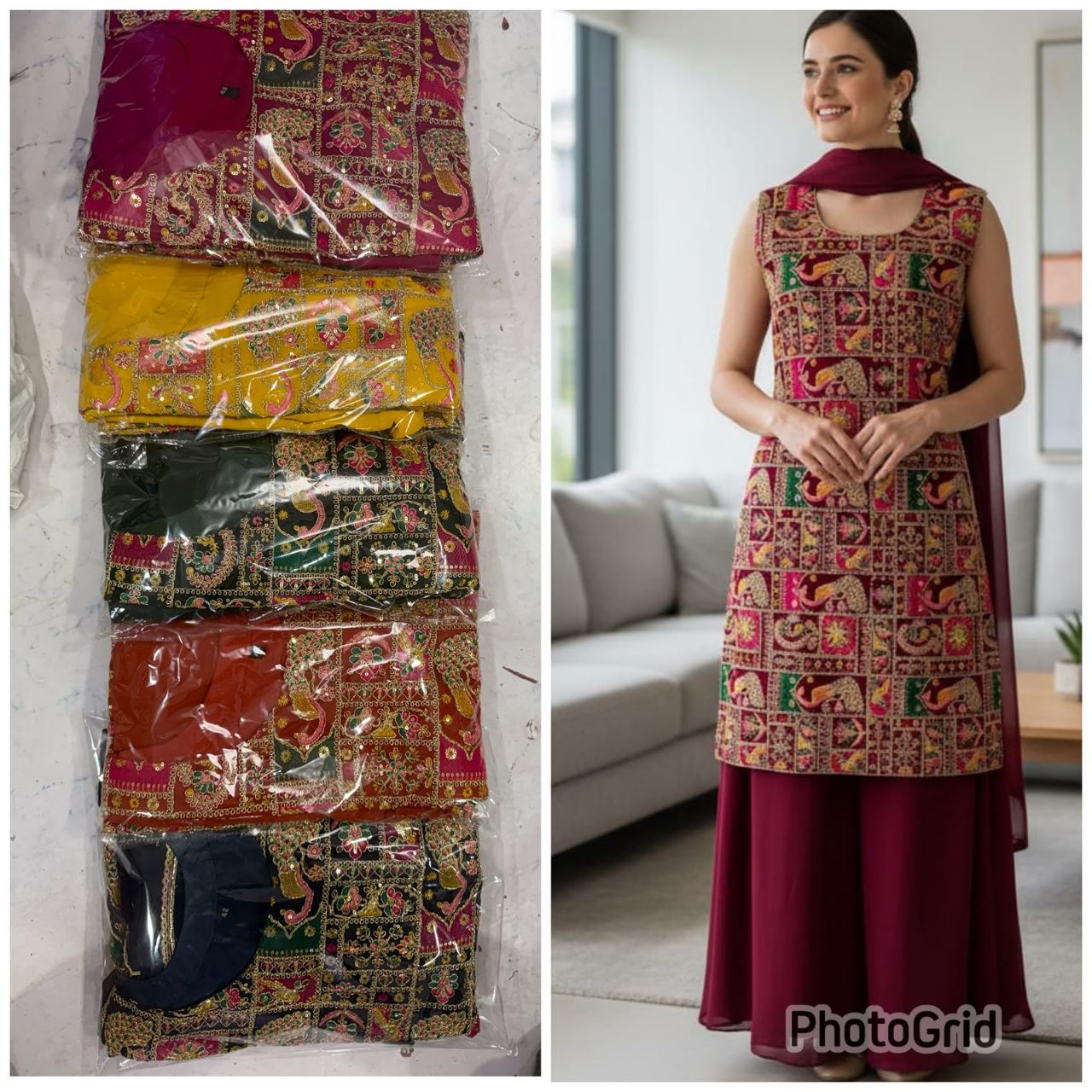 Embroidered Ethnic Kurta Set